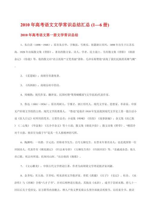 文学文化常识高中 - 高中文化文学常识积累 第4张 文学文化常识高中 - 高中文化文学常识积累 第4张