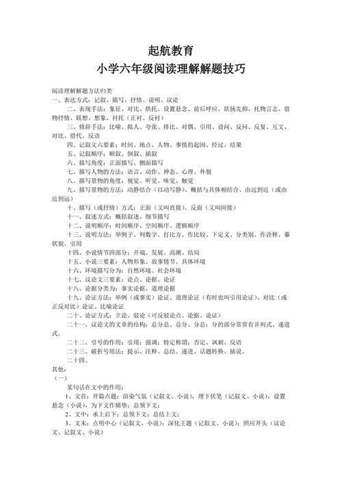 语文阅读常识,语文阅读常识大全 第4张 语文阅读常识,语文阅读常识大全 第4张