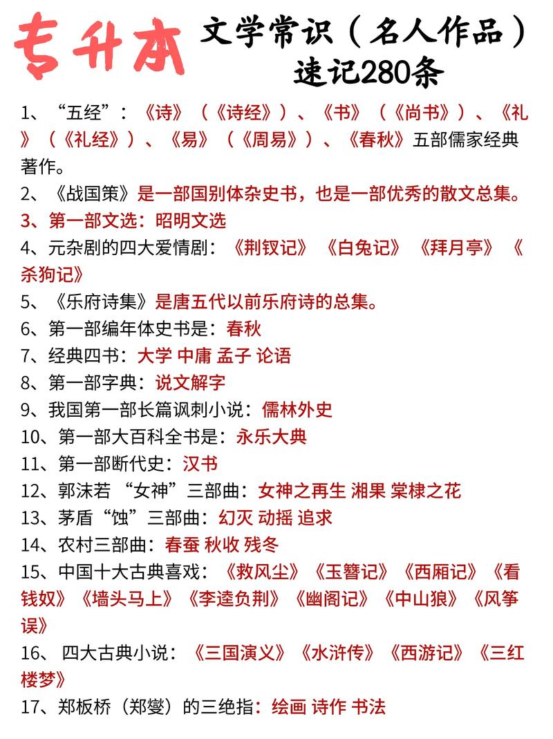 中国现当代文学常识 - 中国现当代文学常识笔记梳理大全 第5张 中国现当代文学常识 - 中国现当代文学常识笔记梳理大全 第5张