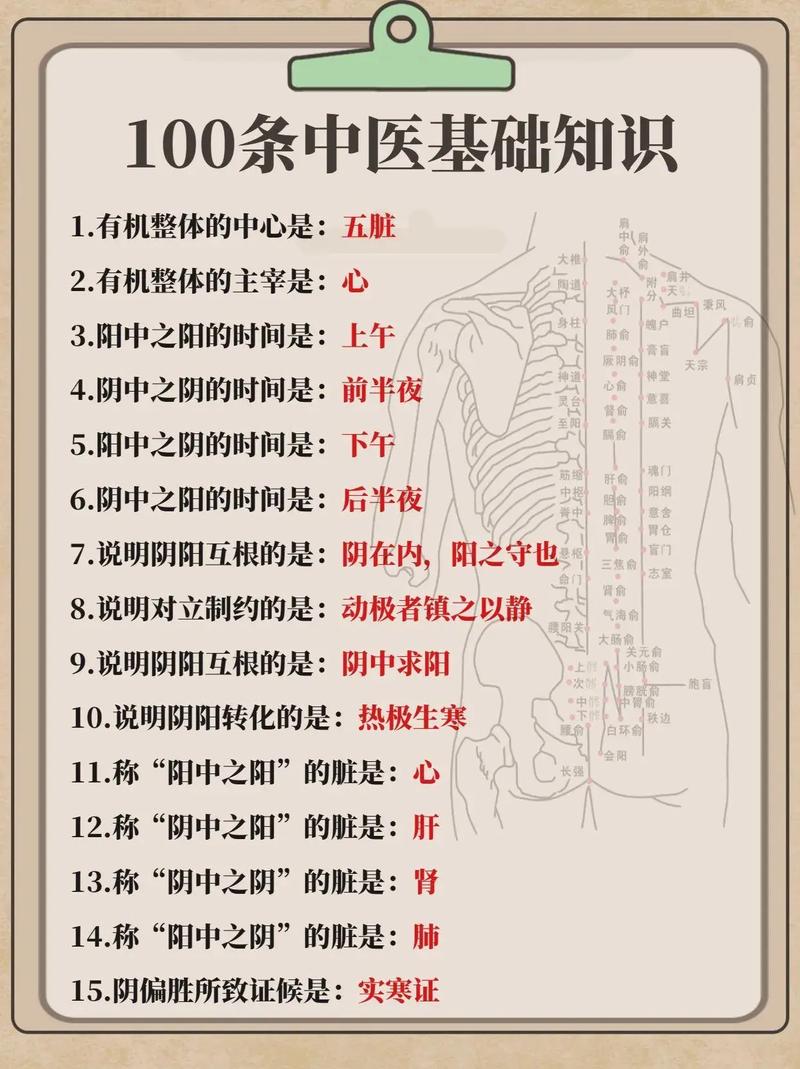 中医最基本的常识,中医基本知识内容 第7张 中医最基本的常识,中医基本知识内容 第7张