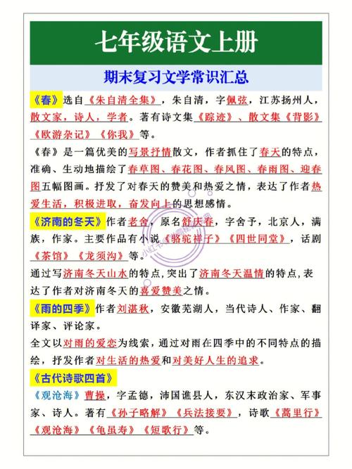 初一上文学常识(初一上文学常识总结) 第4张 初一上文学常识(初一上文学常识总结) 第4张
