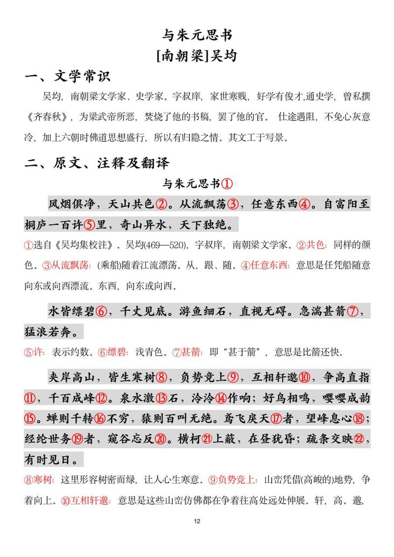 与朱元思书文学常识(与朱元思书文学常识考题) 第3张 与朱元思书文学常识(与朱元思书文学常识考题) 第3张