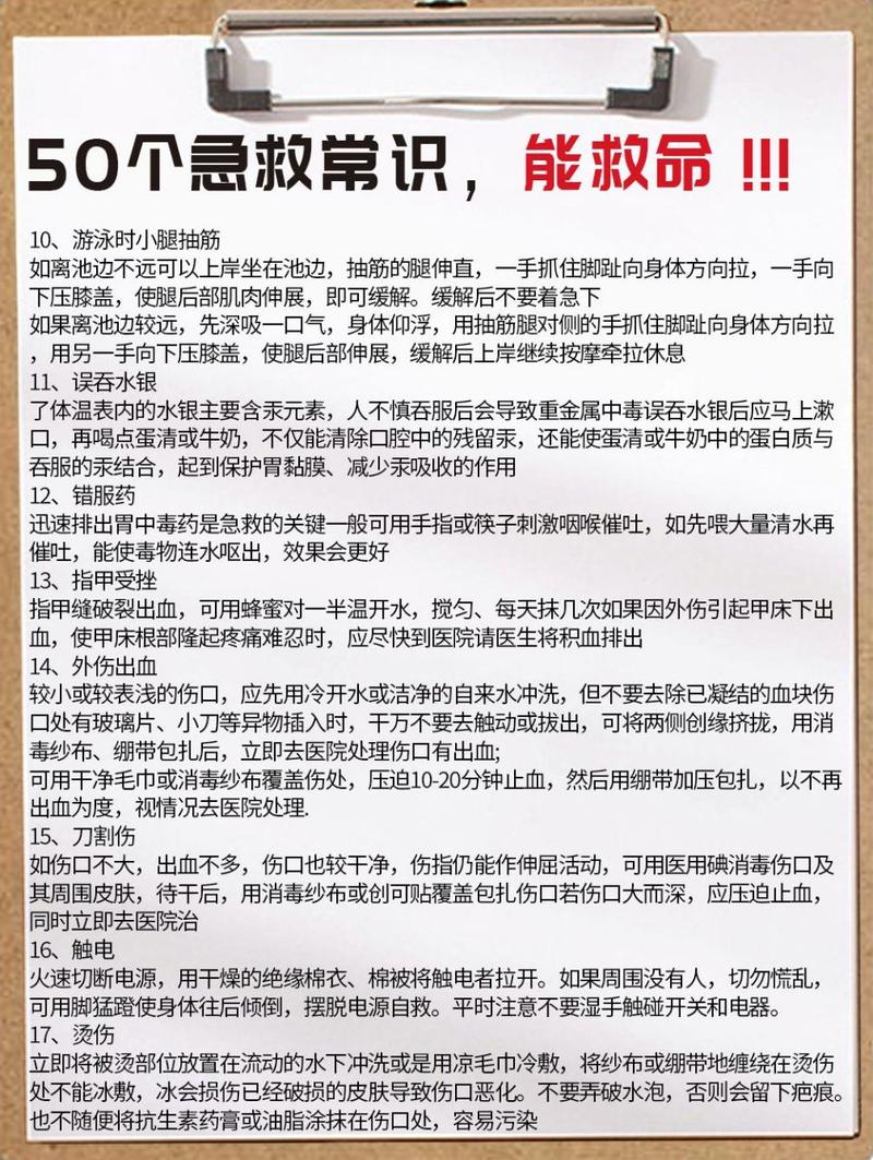 关于急救常识,关于急救常识的英语作文 第5张 关于急救常识,关于急救常识的英语作文 第5张