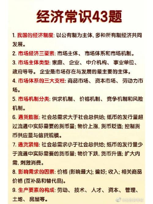 经济常识大全(经济常识是什么意思) 第8张 经济常识大全(经济常识是什么意思) 第8张