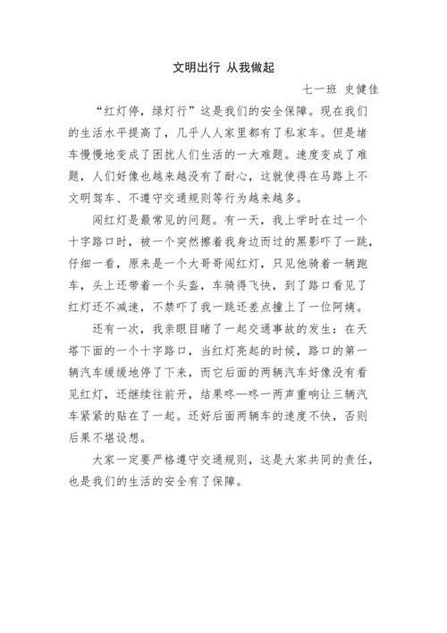 珍惜生命文明出行感想(珍爱生命文明出行作文800字) 第7张 珍惜生命文明出行感想(珍爱生命文明出行作文800字) 第7张