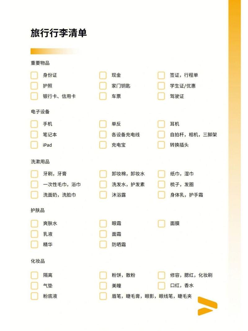 长途出行必备清单 - 长途出门旅行需要带什么 第3张 长途出行必备清单 - 长途出门旅行需要带什么 第3张