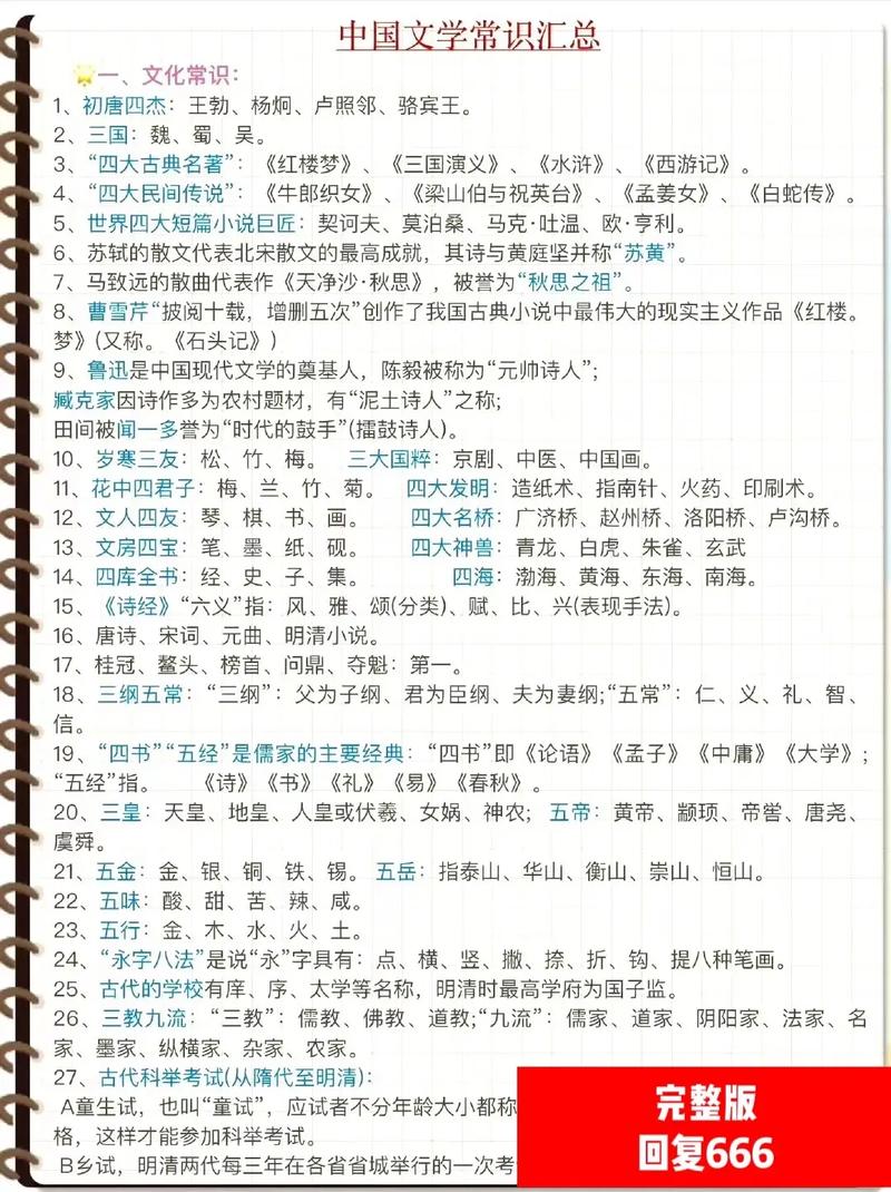 文学文艺常识 - 文艺常识中国文学 第2张 文学文艺常识 - 文艺常识中国文学 第2张