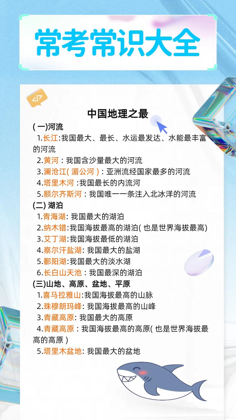 高考地理常识大全,高考地理常识500条 第1张 高考地理常识大全,高考地理常识500条 第1张