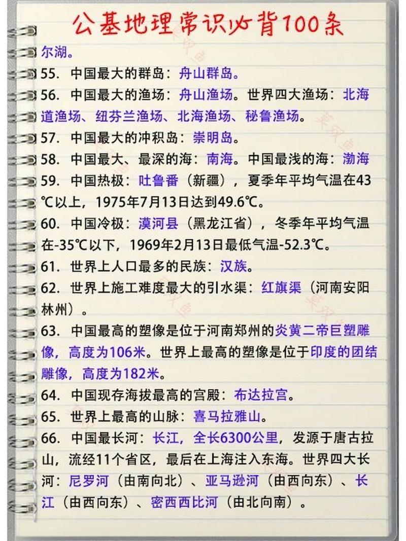 高考地理常识大全,高考地理常识500条 第5张 高考地理常识大全,高考地理常识500条 第5张