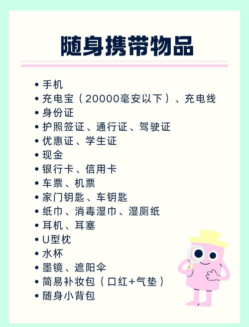 长假出行必带的东西是什么,假期出门必备清单 第3张 长假出行必带的东西是什么,假期出门必备清单 第3张