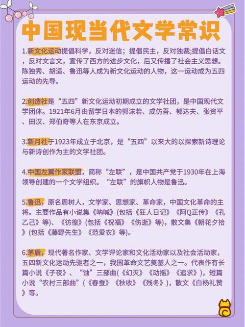现代文学常识 - 现代文学知识点汇总 第3张 现代文学常识 - 现代文学知识点汇总 第3张