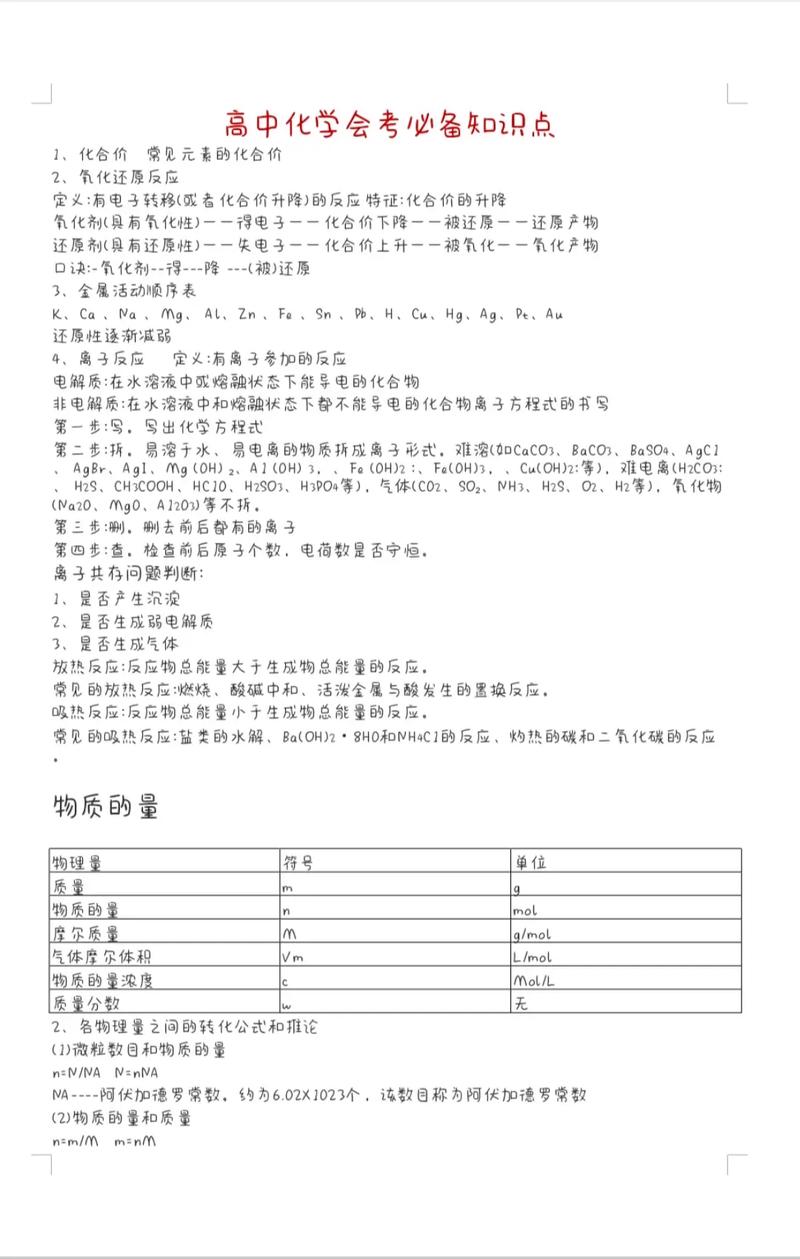 高考化学常识 - 高考化学常识选取题 第3张 高考化学常识 - 高考化学常识选取题 第3张