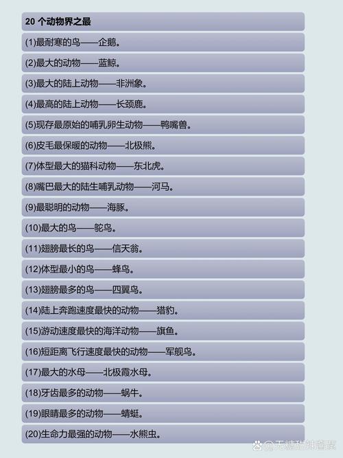 动物常识大全 - 动物常识大全问答 第4张 动物常识大全 - 动物常识大全问答 第4张